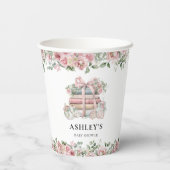 新チャプターピンクフローラボウベイビーシャワー 紙コップ (裏面)