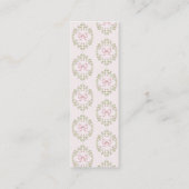 新チャプターピンクボウ赤ちゃんシャワーブックブックマーク スキニー名刺 (裏面)