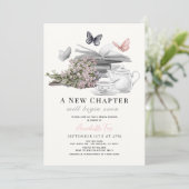 新チャプターフライティーパーティーブックブライダルシャワー 招待状 (スタンド正面)