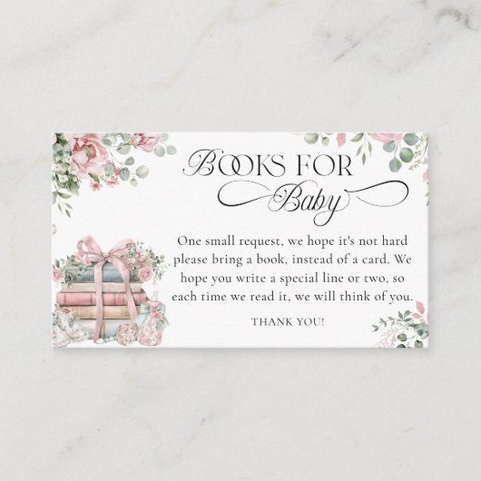 新チャプターフローラ赤ちゃんシャワーベビー本 エンクロージャーカード (正面)