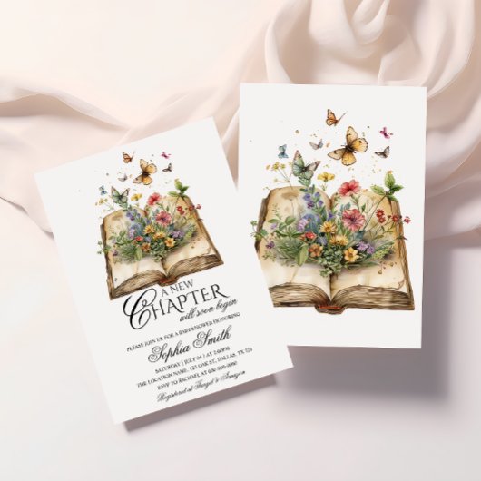 新チャプターブックテーマベビーシャワー招待状 招待状
