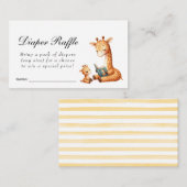 新チャプターブックベビシャワーおむつラッフルチケット ノートカード (正面/裏面)