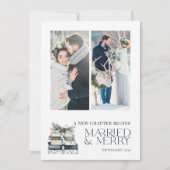 新チャプター結婚した&ブルーメリースノーフレーク2写真 シーズンカード (正面)