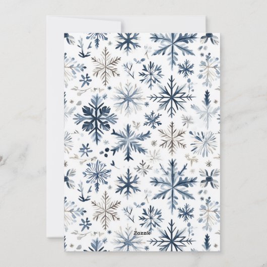 新チャプター結婚した&ブルーメリースノーフレーク2写真 シーズンカード (裏面)