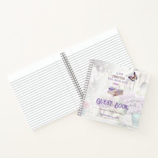 新チャプターBegin Parisゲストブックベビーシャワー ノートブック (内部)