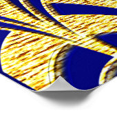 新デコファン(金ゴールドとブルー)ポスター ポスター (角)