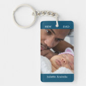 新パパ 初めてのパパ カスタム写真ギフト キーホルダー (正面)
