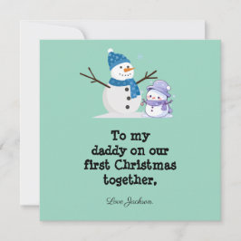 新パーソナライズされたしいパパの初めてのクリスマスカード 招待状