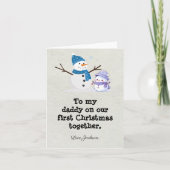 新パーソナライズされたしいパパの初めてのクリスマスカード 招待状 (正面)