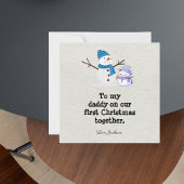 新パーソナライズされたしいパパの初めてのクリスマスカード 招待状