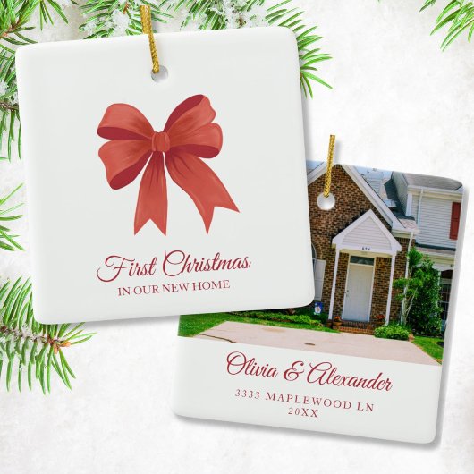 新パーソナライズされたしいホームギフトの初めてのクリスマス セラミックオーナメント