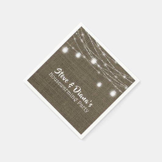新パーソナライズされたしいホーム素朴引っ越し祝いパーティーパーティー スタンダードカクテルナプキン (角)