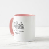 新パーソナライズされたしい素晴らしおばあちゃん花 マグカップ (正面左)