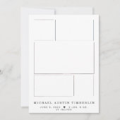 新パーソナライズされたしい5イメージベビーフォト誕生 案内状 (正面)