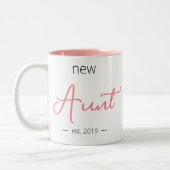 新パーソナライズされたモダンガーリー叔母 ツートーンマグカップ (左)