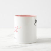 新パーソナライズされたモダンガーリー叔母 ツートーンマグカップ (中央)