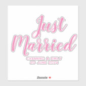 新パーソナライズされた婚ハネムーンたった今結婚しました シール (シート)