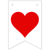 新パーソナライズされた婚ハートの結婚人 バンティングフラッグ (第1の旗)