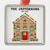 新パーソナライズされた家 メタルオーナメント (正面)