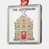 新パーソナライズされた家 メタルオーナメント (左)