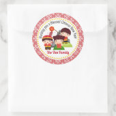 新パーソナライズされた年中国の(かわいい男の子) ラウンドシール (バッグ)