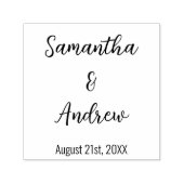 新パーソナライズされた規の名結婚前と日付 セルフインキングスタンプ (デザイン)