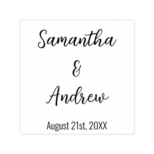 新パーソナライズされた規の名結婚前と日付 セルフインキングスタンプ (デザイン)