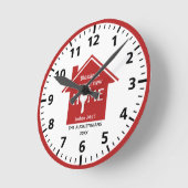 新パーソナライズされた規ホーム ラウンド壁時計 (傾斜)