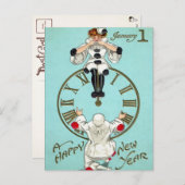 新ビクトリアン年時計(3/4)はがき ポストカード (正面/裏面)