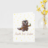 新ベビービーバーカード – かわいいのために作られた カード (黄色い花)