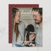 新ペットの写真のお知らせ 感謝祭 シーズンカード (正面/裏面)