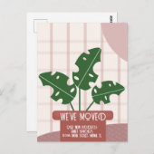 新ホームモダンアドレスハウスプラントを移動 ポストカード (正面/裏面)