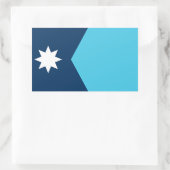 新ミネソタ州旗 長方形シール (バッグ)