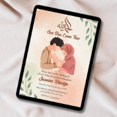 新ムスリムペアレント生まれたばかりの&ベビーガールAqikah 招待状