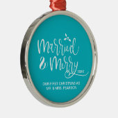 新メリーし結婚したて初めてのクリスマス結婚 メタルオーナメント (右)
