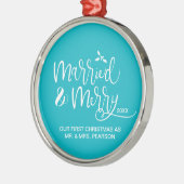 新メリーし結婚したて初めてのクリスマス結婚 メタルオーナメント (左)