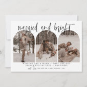 新メリー婚結婚したのクリスマスカーモダンド シーズンカード (正面)