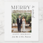 新メリー婚結婚したのクリスマス結婚式の引き出物 ワインラベル (シングルラベル)