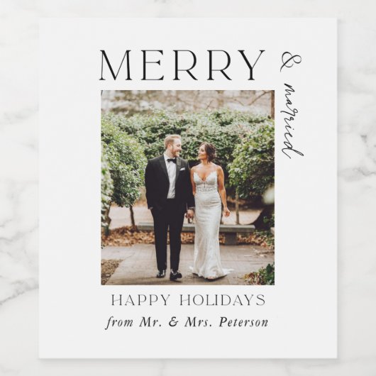 新メリー婚結婚したのクリスマス結婚式の引き出物 ワインラベル (シングルラベル)