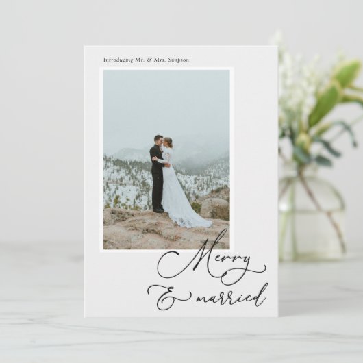 新メリー婚結婚したHolidayフォトカード シーズンカード (スタンド正面)