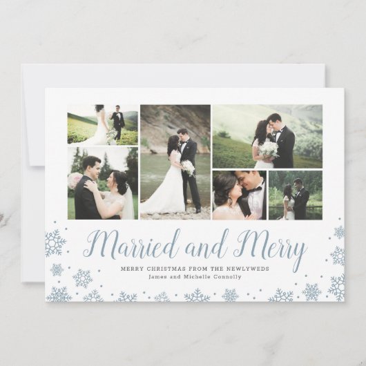 新メリー結婚した写真数々の休日 シーズンカード (正面)