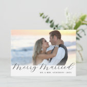 新メリー結婚した婚のクリスマス写真 シーズンカード (スタンド正面)