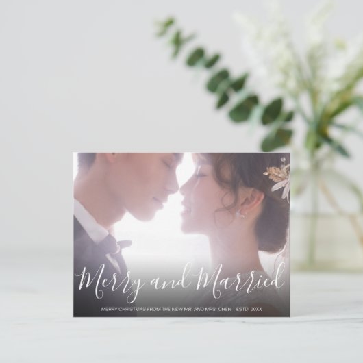新メリー結婚した婚エレガント シーズンポストカード (スタンド正面)