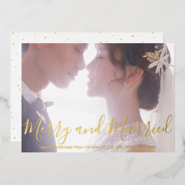 新メリー結婚した婚エレガント 箔シーズンカード