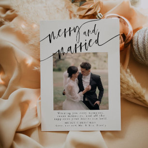 新メリー規結婚したエレガント式クリスマスカード シーズンカード