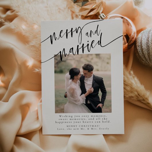 新メリー規結婚したエレガント式クリスマスカード シーズンカード