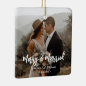 新メリー規結婚した2枚の写真の手書き入力(&W) セラミックオーナメント (右)