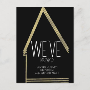 新モダンしいホームアドレスハウスを移動 ポストカード