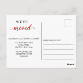 新モダンしいホームフォーザホリデーズムービング ポストカード (裏面)