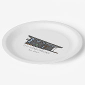 新モダンしいホーム引っ越し祝いパーティーパーティー ペーパープレート (アングル)